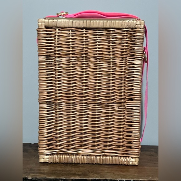 Lilly Pulitzer Wicker Wine Tote.  NWOT!! - Picture 6 of 11